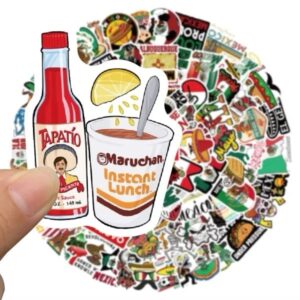 50 Pieces Not Repetitive Mexican Vinyl Waterproof Sticker Pack