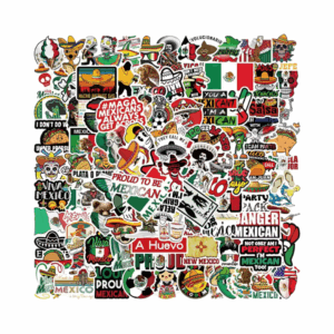 50 Pieces Not Repetitive Mexican Vinyl Waterproof Sticker Pack