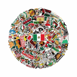 50 Pieces Not Repetitive Mexican Vinyl Waterproof Sticker Pack